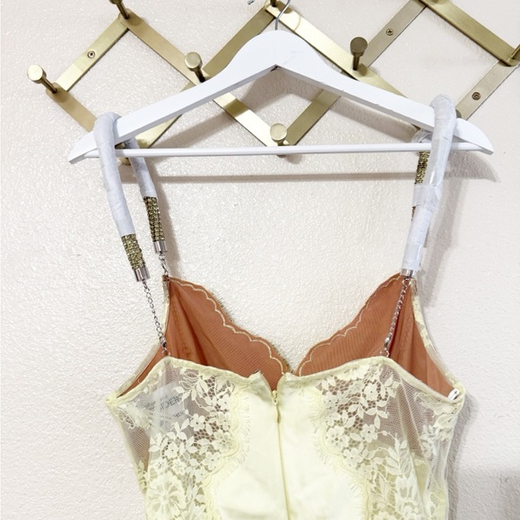 NWT Self-Portrait × Christopher Kane Lace Satin Crystal Embellished Maxi Dress 6 - Picture 13 of 14